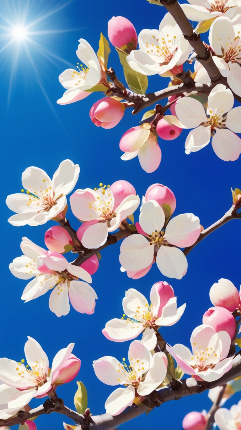HD iPhone Blooming Apple Orchard Sleek Background